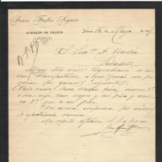 Manuscritos antiguos: JUAN FUSTER SEGURA. ALMACÉN DE TRAPOS. PALMA. 1907. CARTA A A. BADÍA. SABADELL.. Lote 217622793