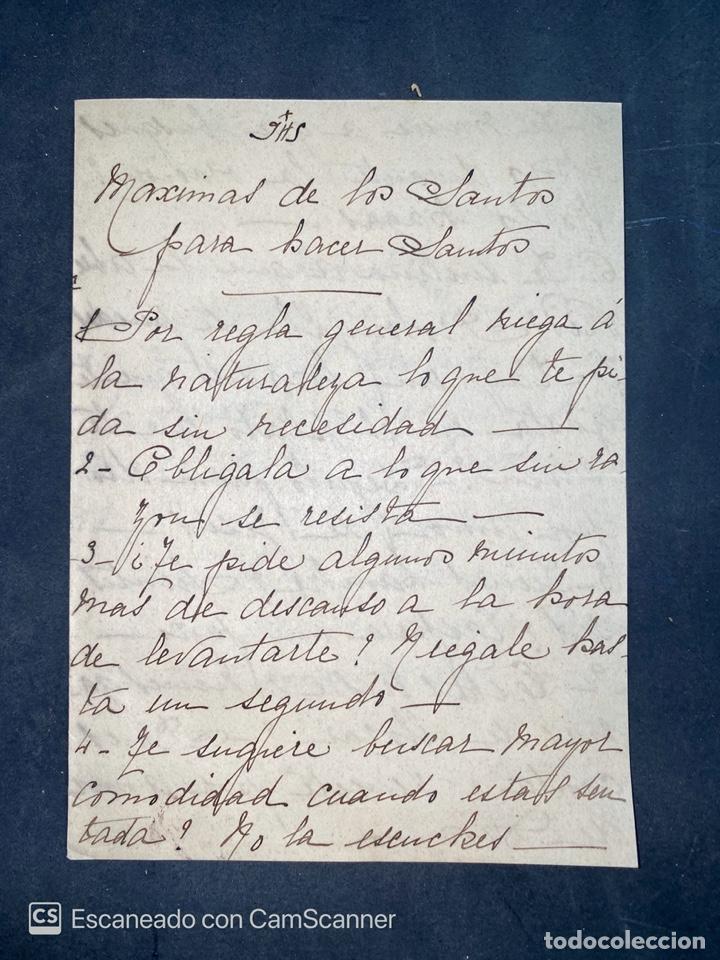 Manuscritos antiguos: MAXIMA DE LOS SANTOS PARA HACER SANTOS. - Foto 1
