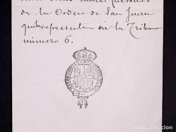 Manuscritos antiguos: NOTA DEL DUQUE DE SOTOMAYOR - Foto 3