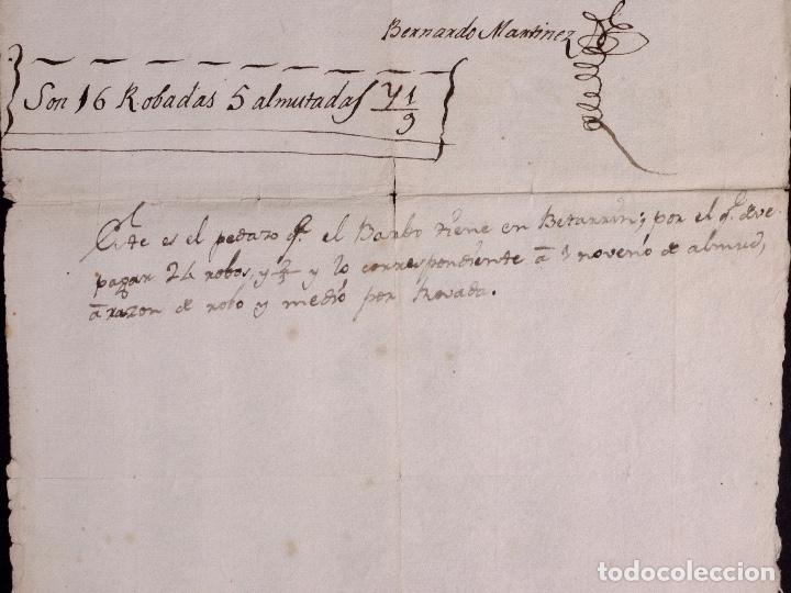 Manuscritos antiguos: MEDIDA DE TIERRA EN FALCES 1803 - Foto 3