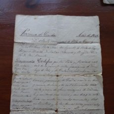 Manuscritos antiguos: LLEIDA POBLA DE SEGUR 1863 CERRAJERO EXCEDENTE DE CUPO PARA EL EJERCITO. Lote 219726826