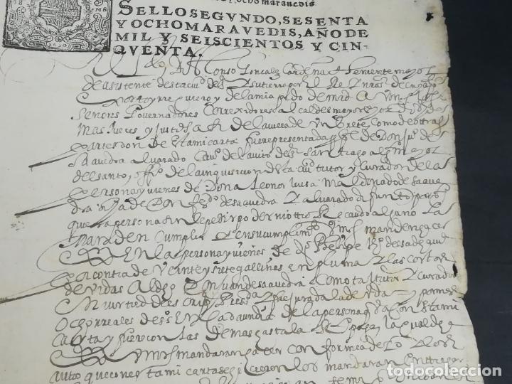 Manuscritos antiguos: TIMBROLOGIA. SELLO SEGUNDO. 68 MARAVEDIS. 1650. MANUSCRITO. VER FOTOS - Foto 3 - 219811350