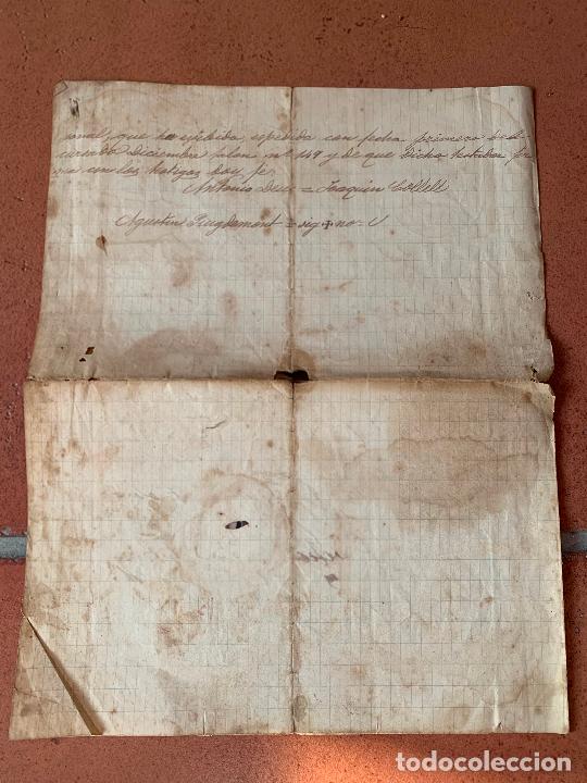 Manuscritos antiguos: Curioso TESTAMENTO . DEU-ESTAC&Oacute;, Barcelona 1885. Olot - Foto 3
