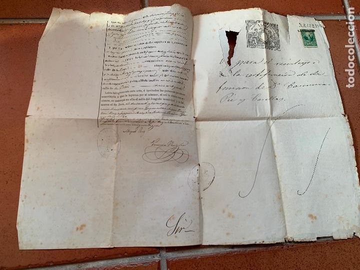 Manuscritos antiguos: Antiguo documento, ACTA DE DEFUNCION, Barcelona, 3 paginas, 1878, PIE-CASELLAS - Foto 2