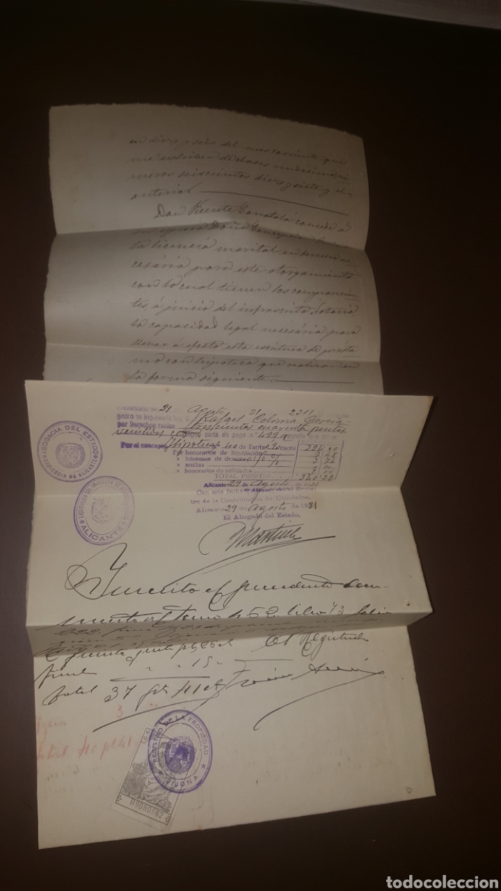 Manuscritos antiguos: dos documentos en papel del estado timbrado de la republica 1901 y 1931 - Foto 2