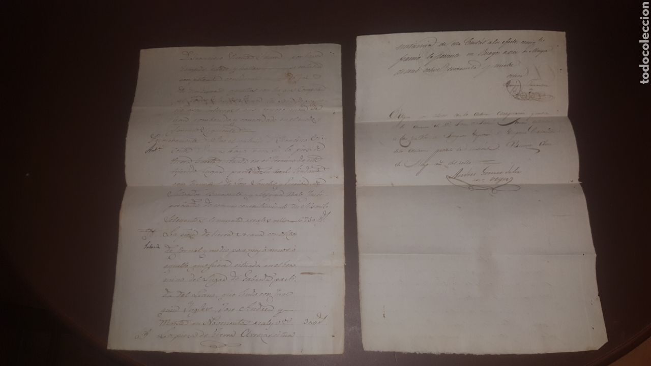 Manuscritos antiguos: 2 DOCUMENTOS EN PAPEL TIMBRADO A&Ntilde;O 1849, SELLO SECO - Foto 2