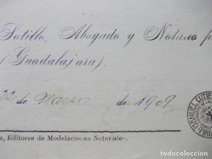 Manuscritos antiguos: MANUSCRITO DE ESCRITURA DE 1909 - Foto 5