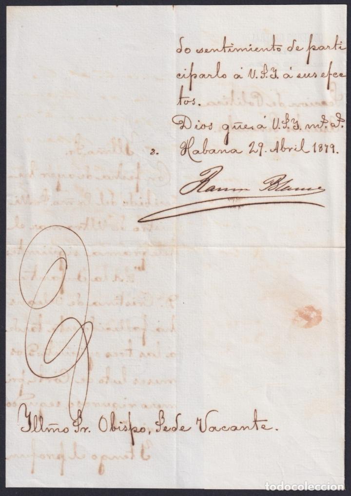 Manuscritos antiguos: BE740 CUBA 1881 CAPTAIN GENERAL RAMON BLANCO SIGNED DOC FUNCIONAMIENTO DEL SERVICIO POSTAL. - Foto 3