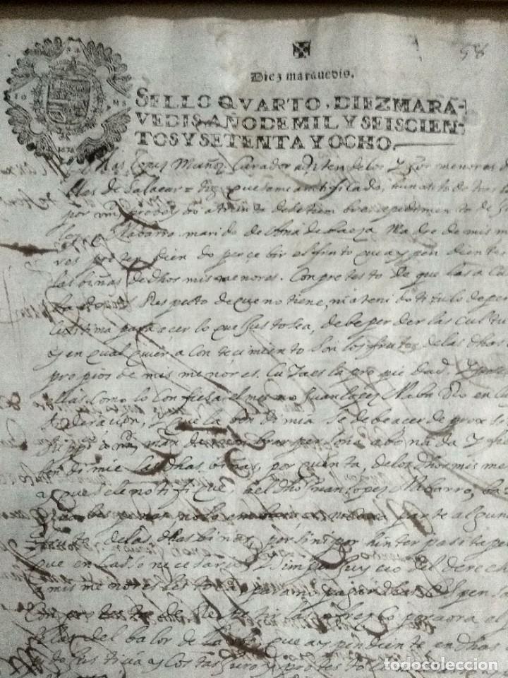 Manuscritos antiguos: Documento antiguo del 1600 - Foto 1