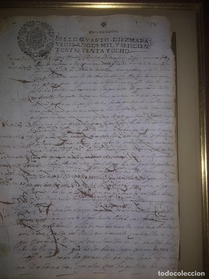 Manuscritos antiguos: Documento antiguo del 1600 - Foto 2