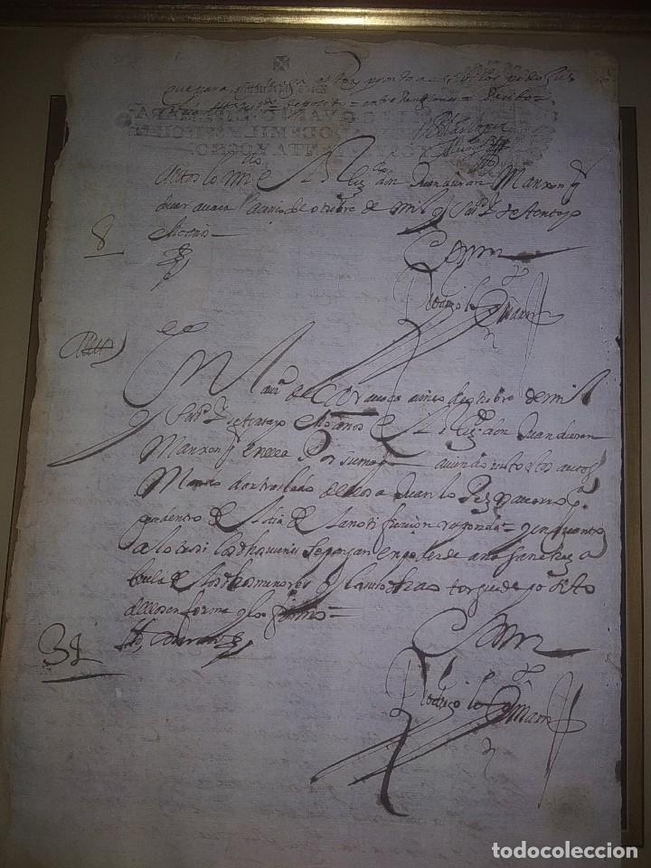 Manuscritos antiguos: Documento antiguo del 1600 - Foto 3
