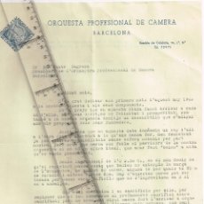 Manuscritos antiguos: 1 DE GENER DE 1945 CARTA D´ENRIC CASALS A EN SANTS SAGRERA ORQUESTRA PROFESIONAL DE CAMERA BARCELONA. Lote 226273645