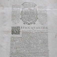 Manuscritos antiguos: CARTA DE PRIVILEGIOS 1788 4 PAG