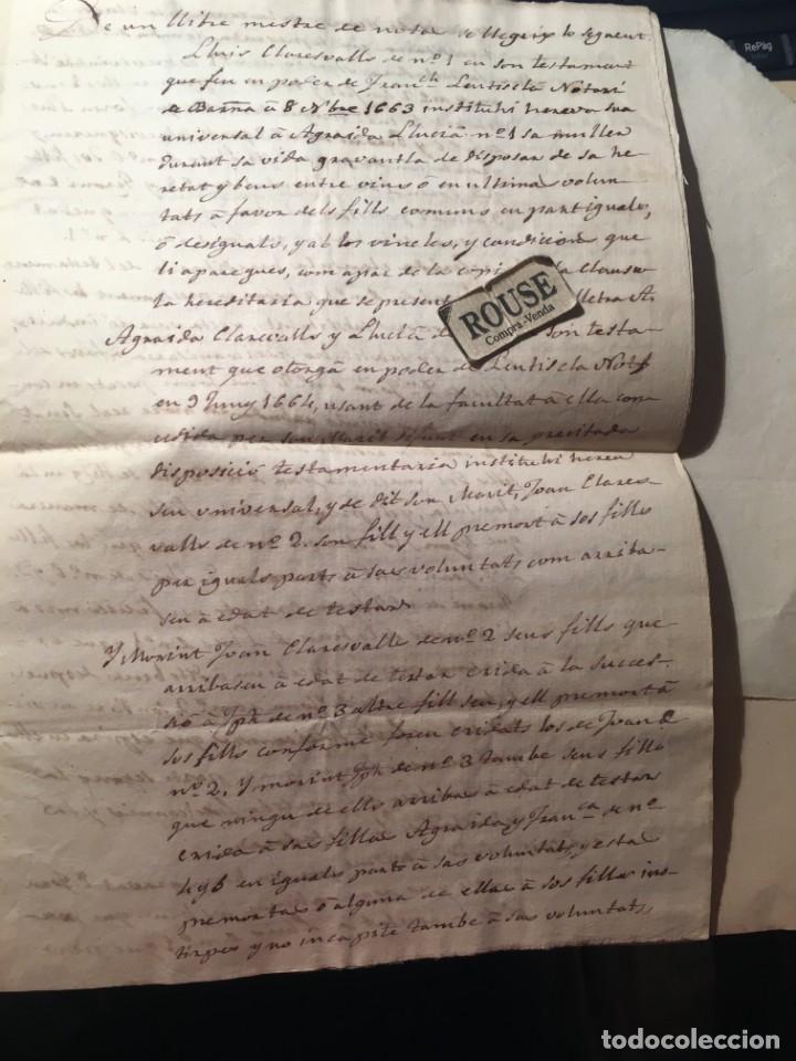 Manuscritos antiguos: ALELLA - DIFERENTES DOCUMENTOS MANUSCRITOS - SOBRE 1860 - 8 DOCUMENTOS - Foto 2