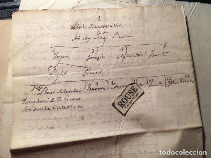 Manuscritos antiguos: ALELLA - DIFERENTES DOCUMENTOS MANUSCRITOS - SOBRE 1860 - 8 DOCUMENTOS - Foto 4