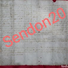 Manuscritos antiguos: PERGAMINO DE 1580. MARQUESADO DE TORRELLES DE FOIX. FAMILIA RAFECAS/RAFEGUES. SECABECS.. Lote 229580880