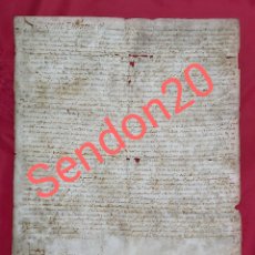 Manuscritos antiguos: PERGAMINO. MANUSCRITO 1571. MARQUESADO TORRELLES DE FOIX. DON GARAU DE PAGUERA/PEGUERA. SECABECS. Lote 229588080