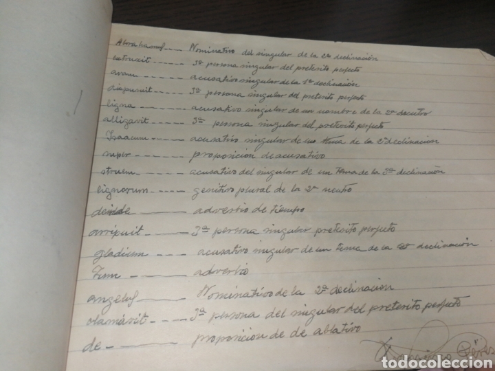 Manuscritos antiguos: LINARES 1933,Apuntes de gram&aacute;tica manuscritos - Foto 3