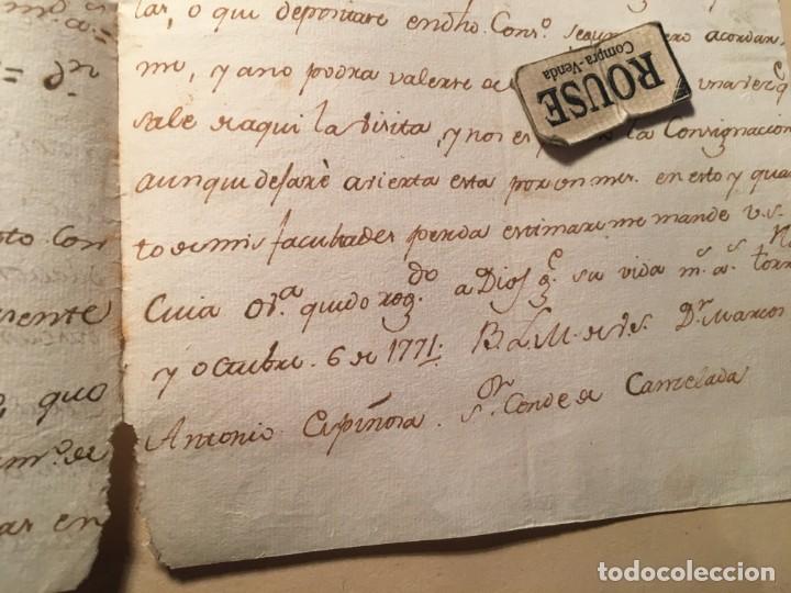 Manuscritos antiguos: TORRELAGUNA / CONDE DE CANCELADA - DOCUMENTO ANTIGUO MANUSCRITO 1771 - Foto 3