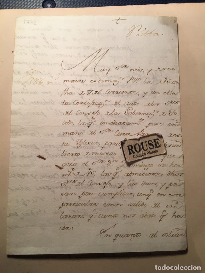 Manuscritos antiguos: TORRELAGUNA / CONDE DE CANCELADA - DOCUMENTO ANTIGUO MANUSCRITO 1772 - Foto 1