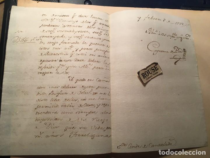 Manuscritos antiguos: TORRELAGUNA / CONDE DE CANCELADA - DOCUMENTO ANTIGUO MANUSCRITO 1772 - Foto 2