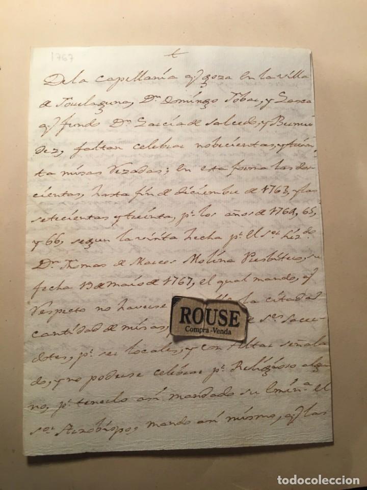 Manuscritos antiguos: TORRELAGUNA / CONDE DE CANCELADA - DOCUMENTO ANTIGUO MANUSCRITO 1767 - Foto 1