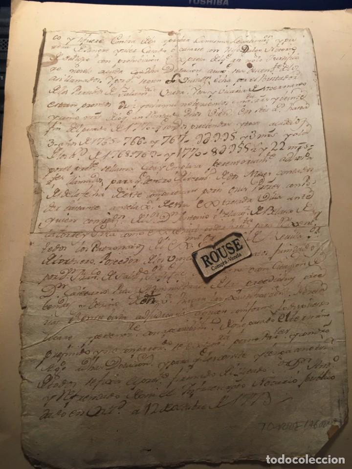 Manuscritos antiguos: TORRELAGUNA / CONDE DE CANCELADA - DOCUMENTO ANTIGUO MANUSCRITO 1773 - Foto 2