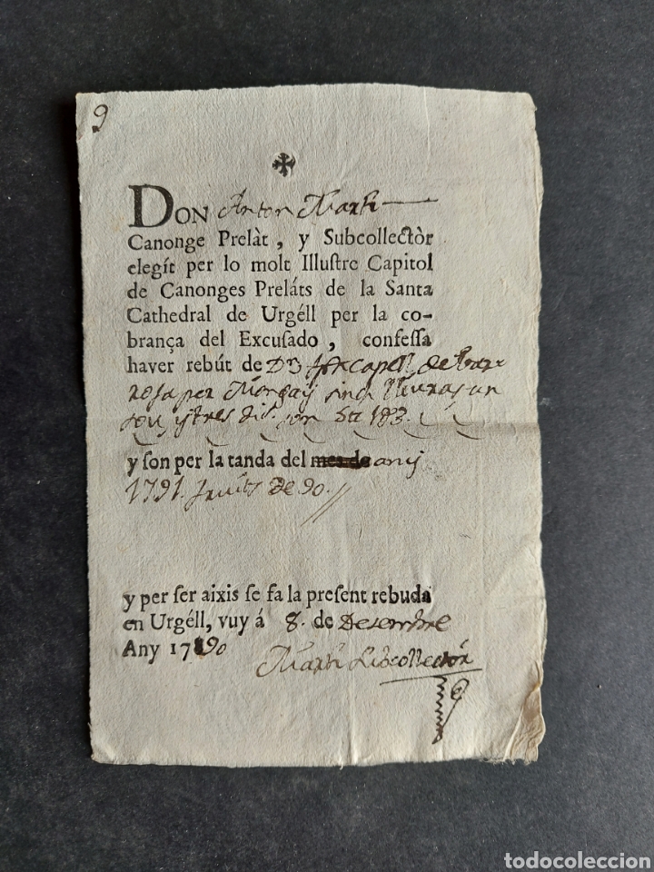 excusado eclesiástico de la santa catedral de u - Comprar Manuscritos ...