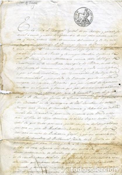 Manuscritos antiguos: ANTIGUO DOCUMENTO A&Ntilde;O 1845..GALICIA - Foto 1