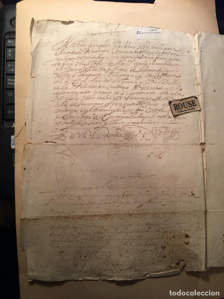 Manuscritos antiguos: ANTIGUO DOCUMENTO MANUSCRITO 1669 - 4 PAG. - Foto 2