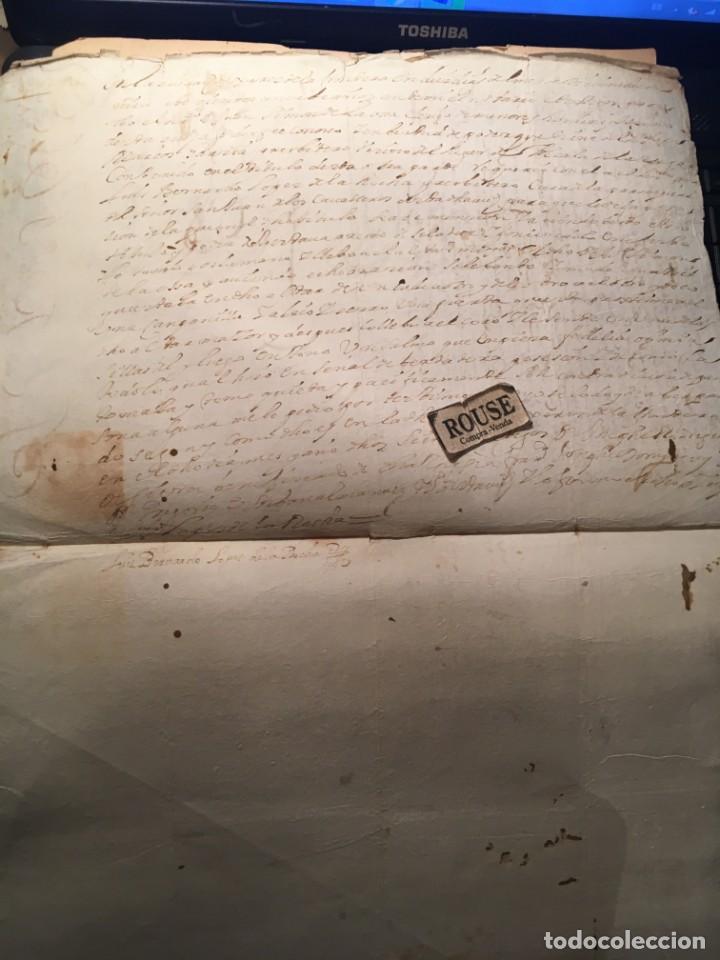 Manuscritos antiguos: ANTIGUO DOCUMENTO MANUSCRITO - 1709 - 4 PAG.- 31X22 CM. - Foto 2