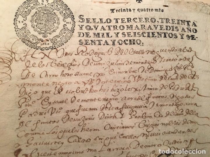 Manuscritos antiguos: ANTIGUO DOCUMENTO MANUSCRITO , 1668- 12 PAG. 32X22 CM. - Foto 2