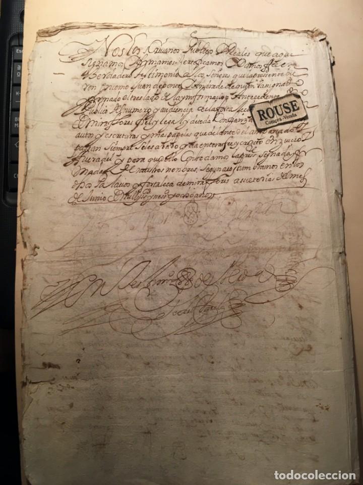 Manuscritos antiguos: ANTIGUO DOCUMENTO MANUSCRITO , 1668- 12 PAG. 32X22 CM. - Foto 5