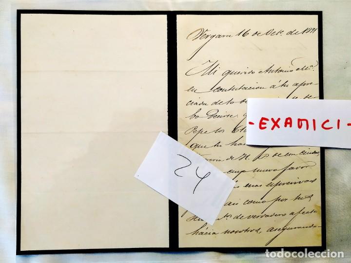 Manuscritos antiguos: 1871 - VERGARA - FAMILIA EGA&Ntilde;A - Foto 1
