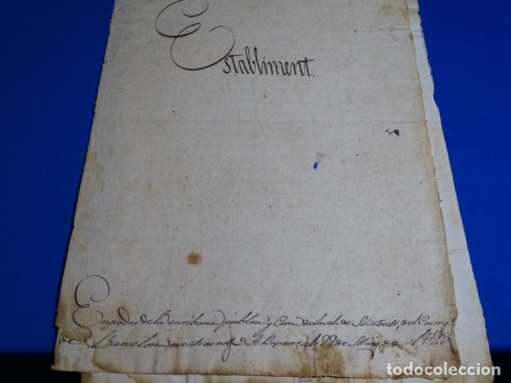 Manuscritos antiguos: MANUSCRITO DEL A&Ntilde;O 1828.MARTORELL, CASTELBISBAL. - Foto 1