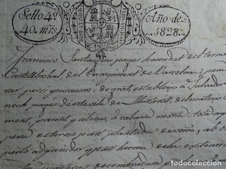 Manuscritos antiguos: MANUSCRITO DEL A&Ntilde;O 1828.MARTORELL, CASTELBISBAL. - Foto 3