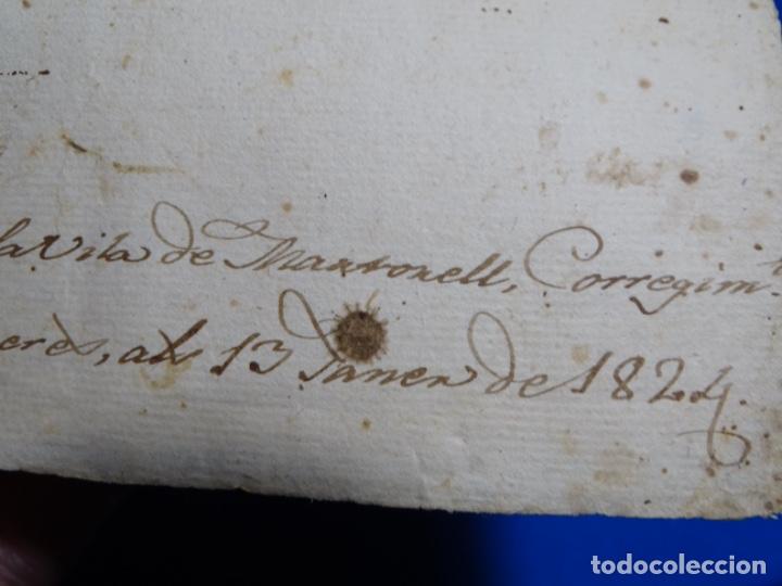 Manuscritos antiguos: MANUSCRITO DEL A&Ntilde;O 1824.MARTORELL, CASTELBISBAL. - Foto 4