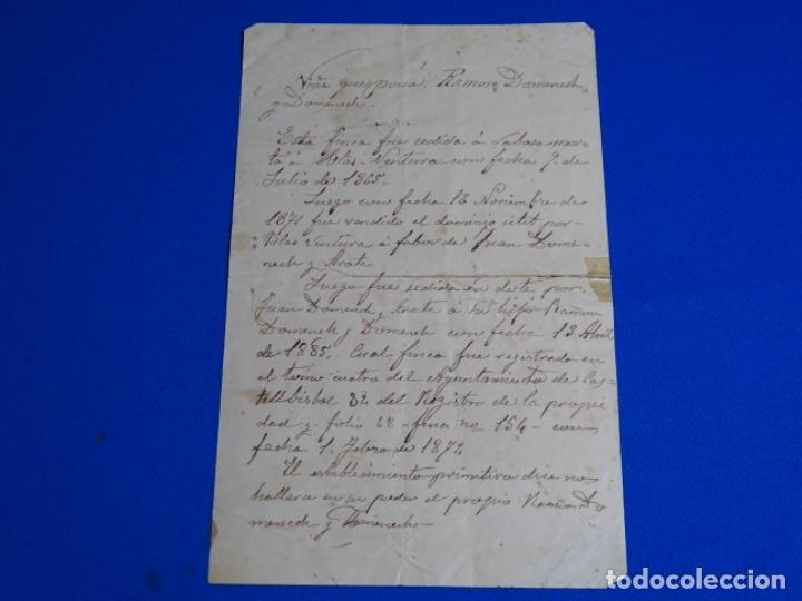 Manuscritos antiguos: ANTIGUO MANUSCRITO DEL A&Ntilde;O 1865.CASTELBISBAL. - Foto 1
