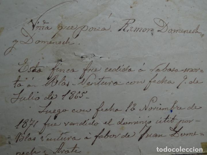 Manuscritos antiguos: ANTIGUO MANUSCRITO DEL A&Ntilde;O 1865.CASTELBISBAL. - Foto 2