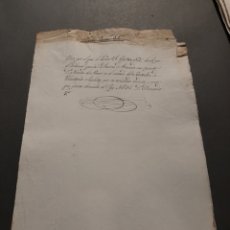 Manuscritos antiguos: DOCUMENTO MILITAR GRANADA NICOLAS DE PORRAS. Lote 238291400