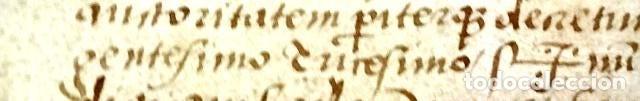 Manuscritos antiguos: MANUSCRITO EN PERGAMINO PERTENECIENTE A UNA ACTA NOTARIAL DE 1535 - - Foto 3