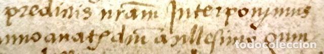 Manuscritos antiguos: MANUSCRITO EN PERGAMINO PERTENECIENTE A UNA ACTA NOTARIAL DE 1535 - - Foto 4