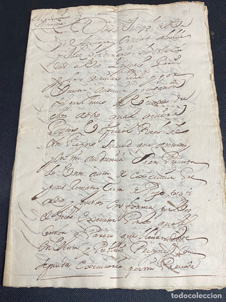 Manuscrits anciens: TUDELA, NAVARRA. 1696. AUTOS DE POSESI&Oacute;N DE PROPIEDADES EN TUDELA, CASAS, HUERTOS...