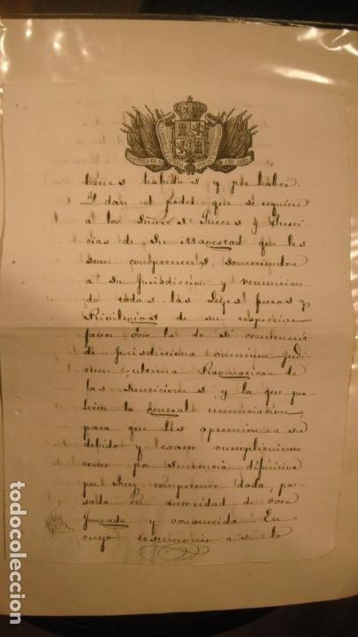 Alte Manuskripte: DOCUMENTO PAPEL TIMBRADO SELLO ILUSTRES, 60 REALES , A&Ntilde;O 1839, SELLOS EN SECO