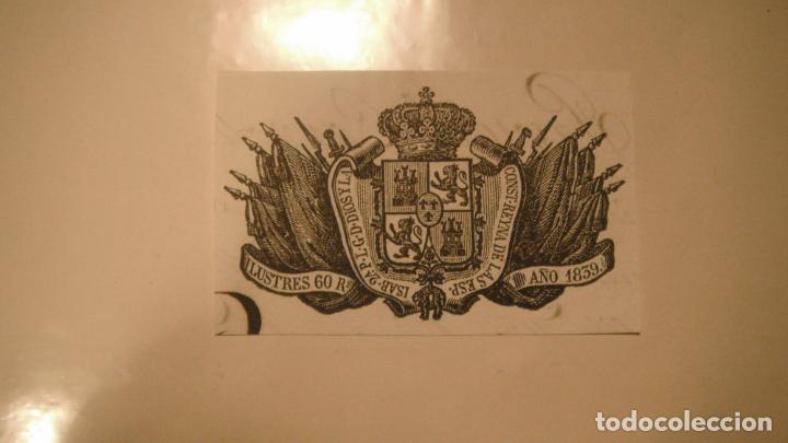 Alte Manuskripte: SELLO RECORTADO PAPEL TIMBRADO DE ILUSTRES A&Ntilde;O DE 1839