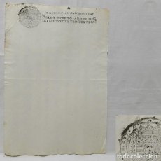 Manuscritos antiguos: 1723. PLIEGO PAPEL SELLADO DE OFICIO-REY FELIPE V-SELLO 4º-4 MRS-EN BLANCO-TIMBROLOGIA-SIGLO XVIII. Lote 240928690