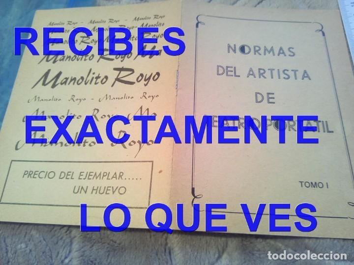 Manuscrits anciens: MANOLITO ROYO NORMAS DEL ARTISTA DE TEATRO PORTATIL OPUSCULO FAM1