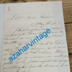Manuscritos antiguos: SIGLO XIX, CARTA ORIGINAL MANUSCRITA CON LA FIRMA DEL DIPUTADO Y ESCRITO JOSE GIMENEZ SERRANO,