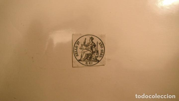 Manuscritos antiguos: SELLO 2&ordm; ,8 REALES , A&Ntilde;O DE 1849 RECORTADO DE PAPEL TIMBRADO