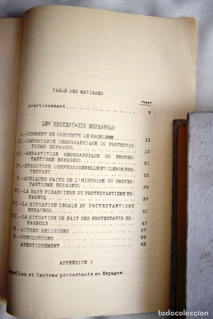 Manuscritos antiguos: 1955 - LA SITUATION DU PROTESTANTISME EN ESPAGNE - CAMPAGNE DE DIFFAMATION CONTRE LESPAGNE - Foto 5